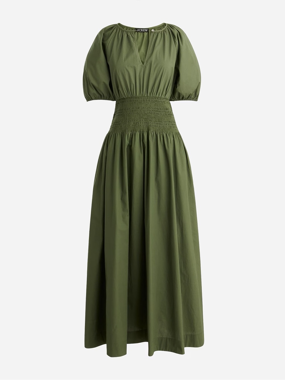 Provence smocked-waist midi dress